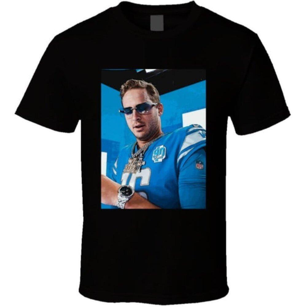 Jared Goff Detroit Lions Iced Out Meme  Football Graphic Fan T-Shirt